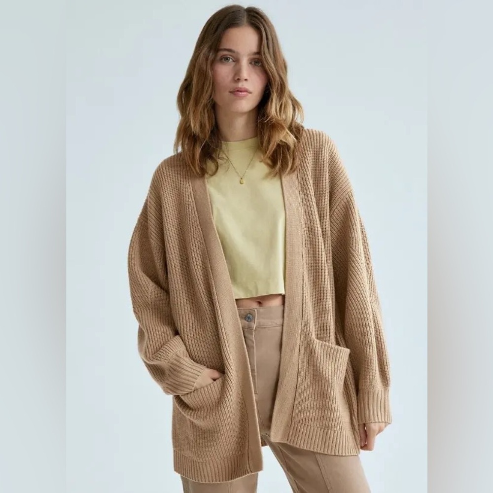 Aritzia Wilfred Free Travel cardigan Tan Women’s Size Small